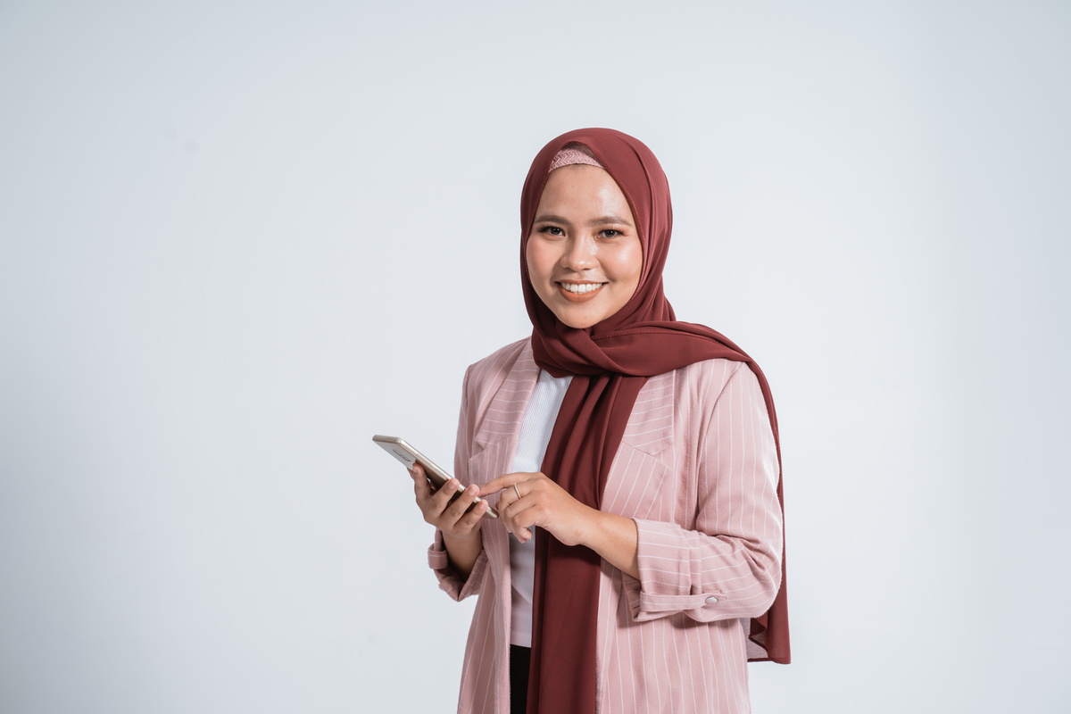 Happy Business Muslim Woman Portrait